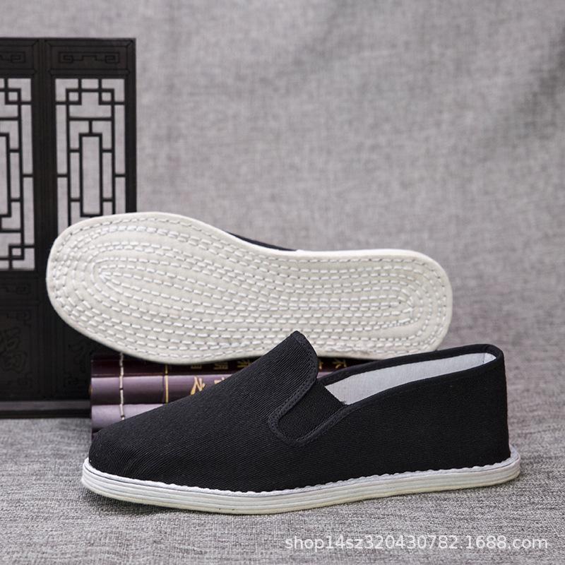 Summer men's shoes old Beijing cloth shoes men's rubber soles men's breathable beef tendon bottom yuan stall black woman work