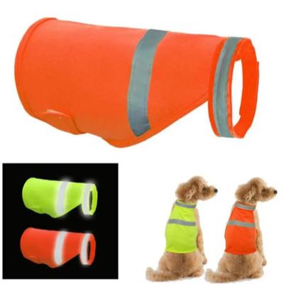 Reflective Dog Safety Vest Adjustable Bright Orange Puppy Visibility Jacket Protective Breathable Pet Fluorescent Clothes