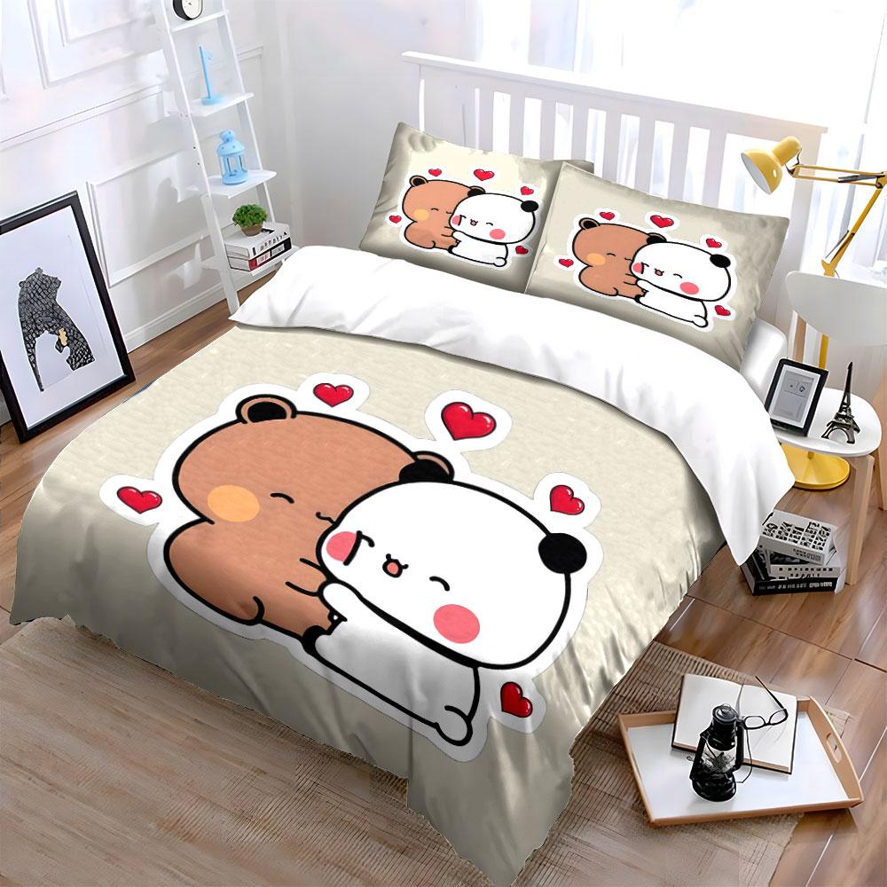 Heartwarming Bear Hug. Bedding Sets Duvet Covers Pillowcases(1* Duvet Cover 2* Pillowcases Without Duvet Insert)