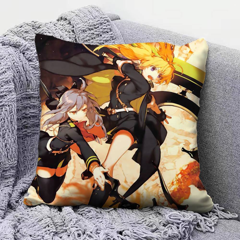 Seraph of the End Anime  Pillow Covers Home Sofa Cushion Covers and Aecorative Custom