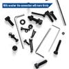 1060pcs M2 M3 M4 M5 Hex Socket Screw Set Carbon Steel Flat Round Cap Head Screws Bolts and Nuts Assortment Kit with Storage Box