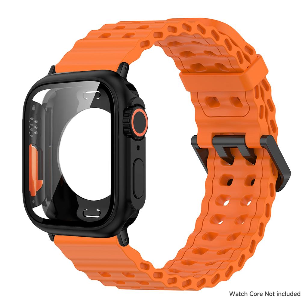 Silicone Strap+Change to Ultra Case For Apple Watch 11 10 42/46mm Protective Cover for iwatch Series 9 8 7 6 se54 40/41/44/45mm