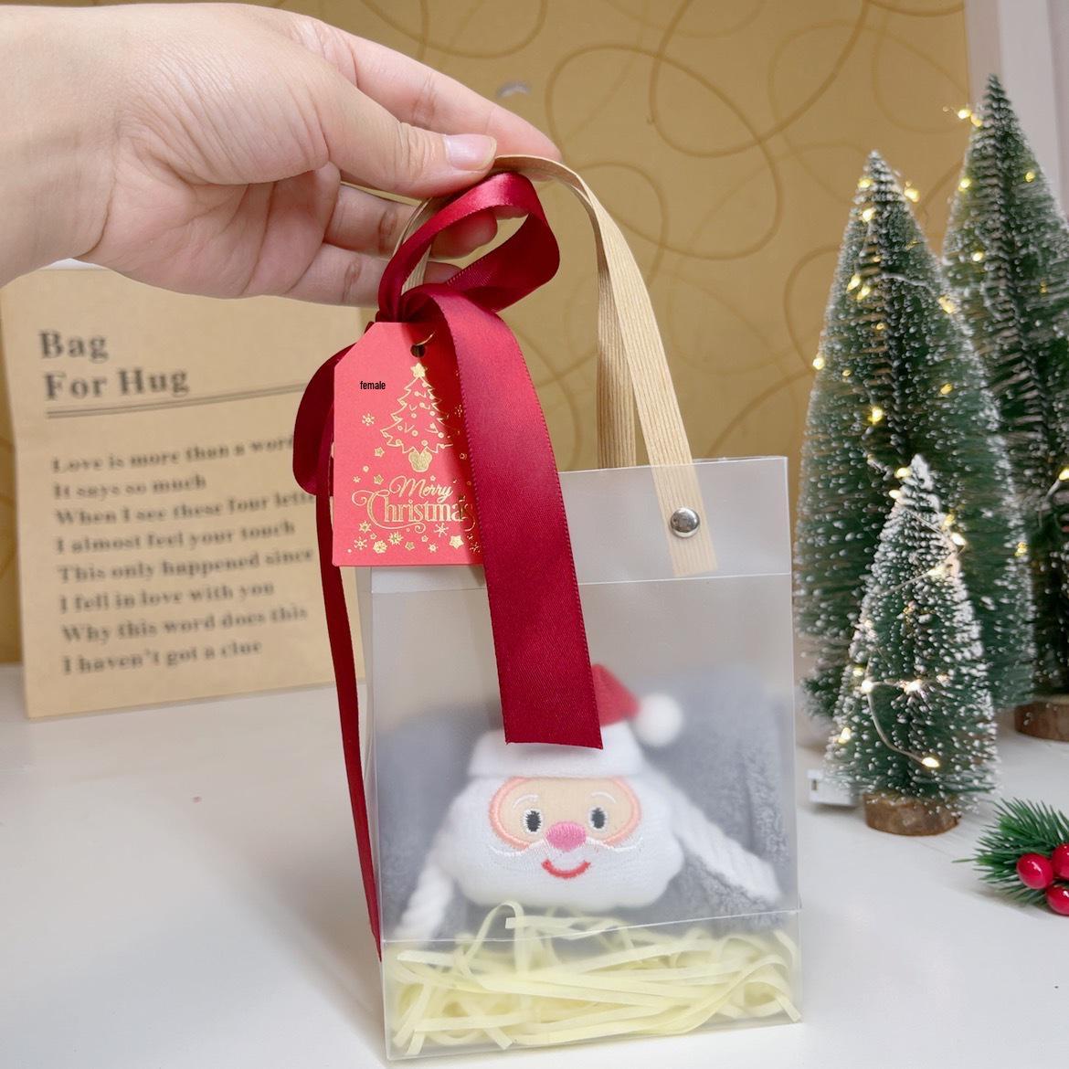 

Мультяшное коралловое флисовое подвесное полотенце для рук - Впитывающий рождественский подарок для кухни и ванной комнаты Hand Towel 30*30 cm