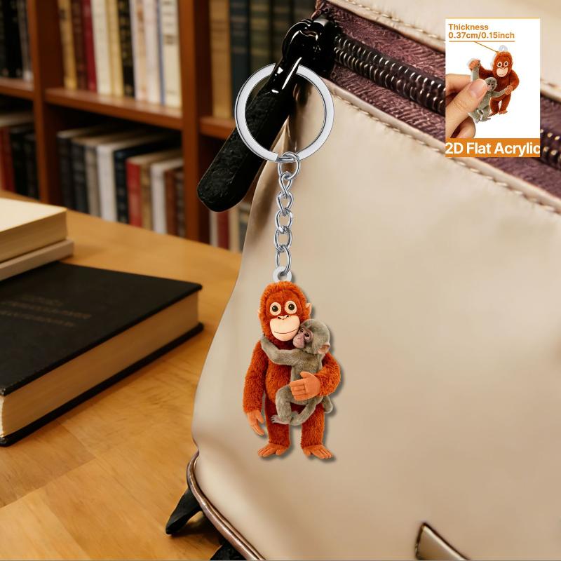 Punch The Monkey Plush Doll Keychain Cartoon Anime Toy Bag Pendant Colleague Desk Ornaments Gift