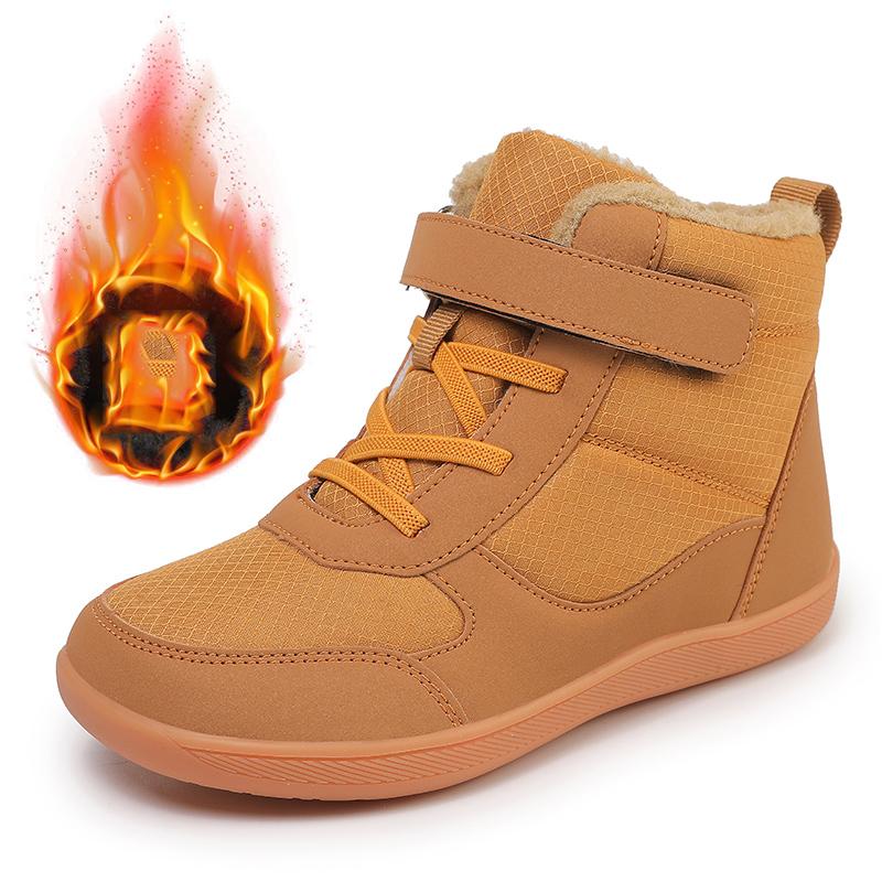 Winter Children Shoes Plush Waterproof Fabric Casual Non-Slip Boys Girls Shoes Rubber Sole Snow Boots Fashion Warm Outdoor Boots