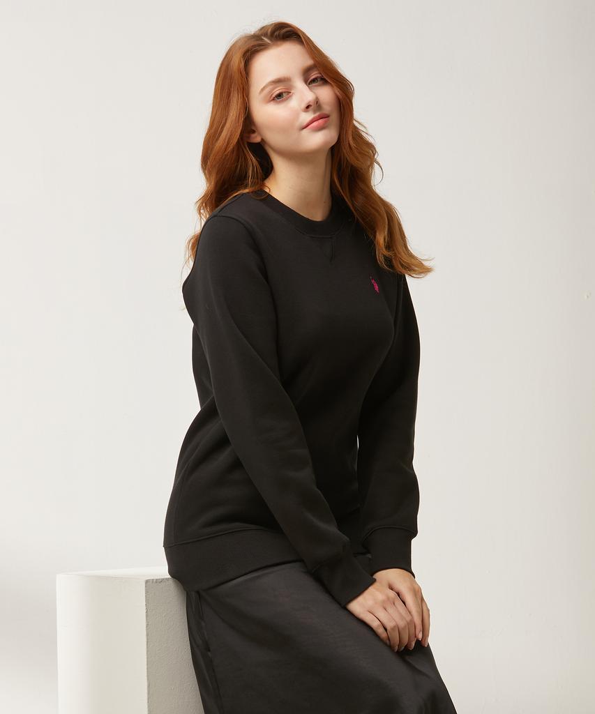 USPOLOASSN Cotton Blended Brushed Sweatshirt_Black