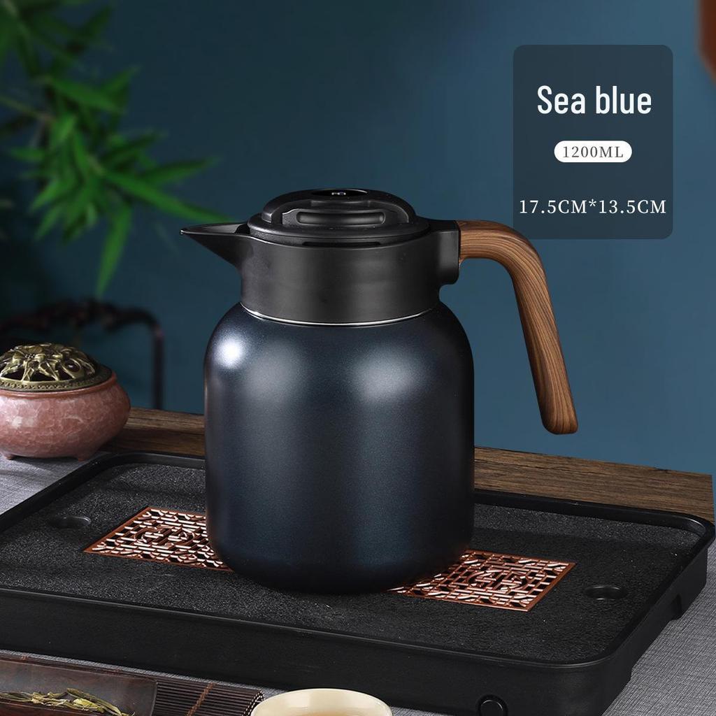 316 Stainless Steel Portable Insulated Teapot with Titanium Plating and Tea-Water Separation, Large Capacity for Stewing