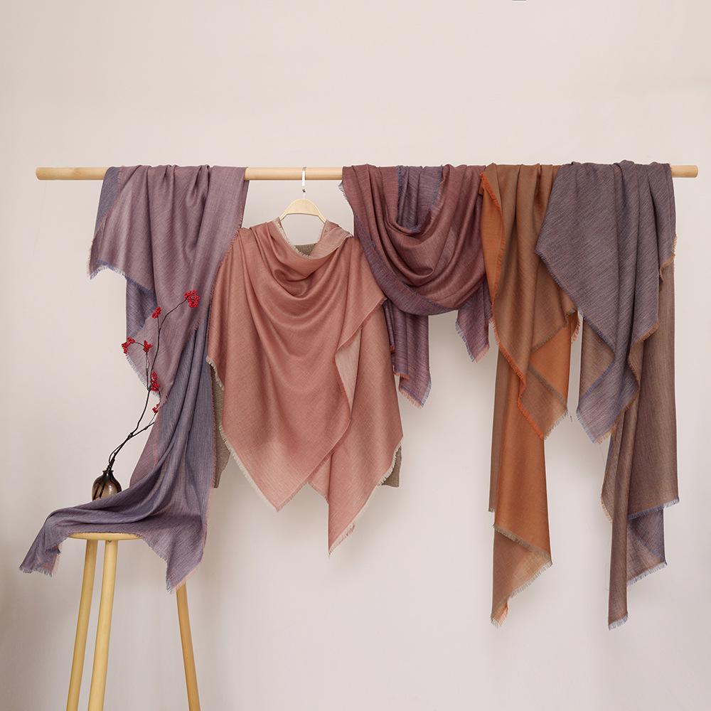 2025 Women's Water-Soluble Wool Satin Double-Sided Winter Scarf & Snood