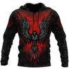 Tattoo Skeleton Cross Terror Red 3D Printed Men's Oversized Hoodie Sweatshirt Autumn Casual Tracksuits Bad Wolf Animal Clothing