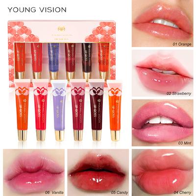 Lip Oil 6 Sets Easy To Color Moisturizing Lip Gloss Waterproof Lip Mint Lip Liquid Water Light Lip Oil