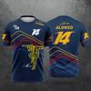 Maglia da Corsa a Maniche Corte Grafica Fernando Alonso 14 da Uomo per Adulti, Asciugatura Rapida, Traspirante, Leggera, per Fanatici