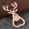 Deer Head Bottle Opener Opener, Creative Beer with Puns "One Outdoor Camping You" Meaning, Zinc Alloy Wedding Favor Gift for Groomsmen 3D