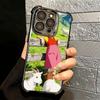 Heidi Cartoon Cute Plating Phone Case For Iphone 16 17 Pro Max Air 16E 14 15 Plus 12 13 Mini Anti-Fall Airabag Cover