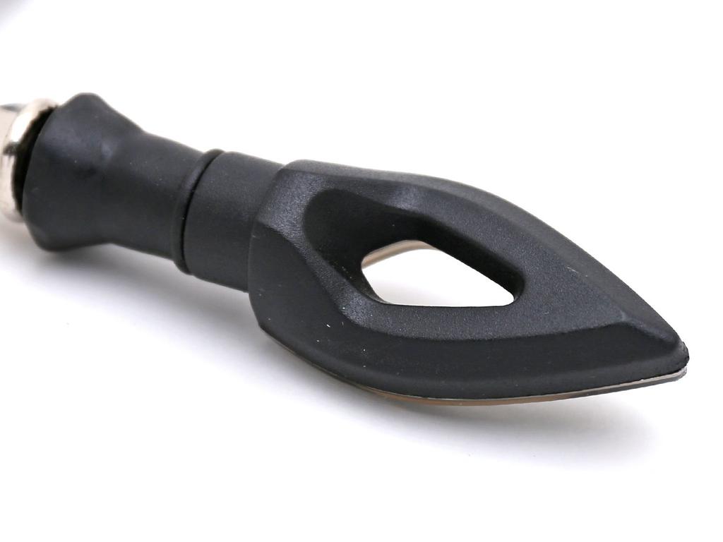 Nakira Motorcycle Turn Signals, Set of 4, Perforated Design, General Purpose Turn Signals, LED KTM Duke Ape, Monkey, Nkr732 (Black)