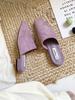 Fashion Flats Slippers Women Mules Female Slides 2025 New Footwear Slip On Mules Shoes Soft Flat Heel Outdoor Casual Dress Sandal Shoes