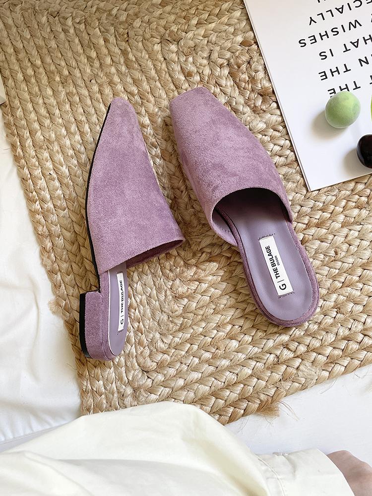 Fashion Flats Slippers Women Mules Female Slides 2025 New Footwear Slip On Mules Shoes Soft Flat Heel Outdoor Casual Dress Sandal Shoes