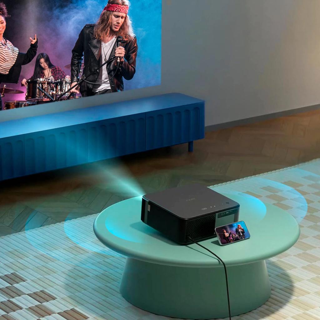 Projector 4K With Android TV, YABER K2s 800 ANSI Smart Projector, Sound By JBL Dolby Audio, WiFi 6 Bluetooth Projector Auto Focus Keystone, Native 1080P 4K Supported With Netflix 9000+ Apps