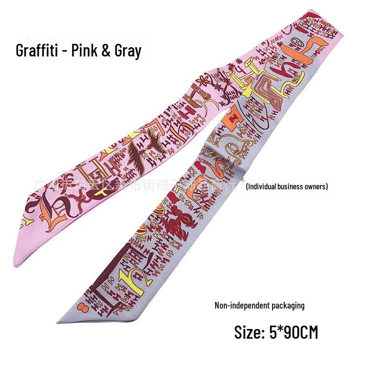 Silk Scarf Accessory: Long Ribbon for Bag, Headband, or Hair Tie