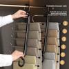 Mehrschichtiger S-förmiger Hosenaufbewahrungsständer für den Kleiderschrank 6 in 1 Spart Platz Zuhause Multifunktionaler Kleiderschrank Rutschfester Metallkleiderbügel