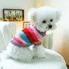 Pet Dog Sweaters Pet Knitted Base Sweater Cat Clothing Soft Colored Striped Sweaters Puppy Clothes Autumn and Winter