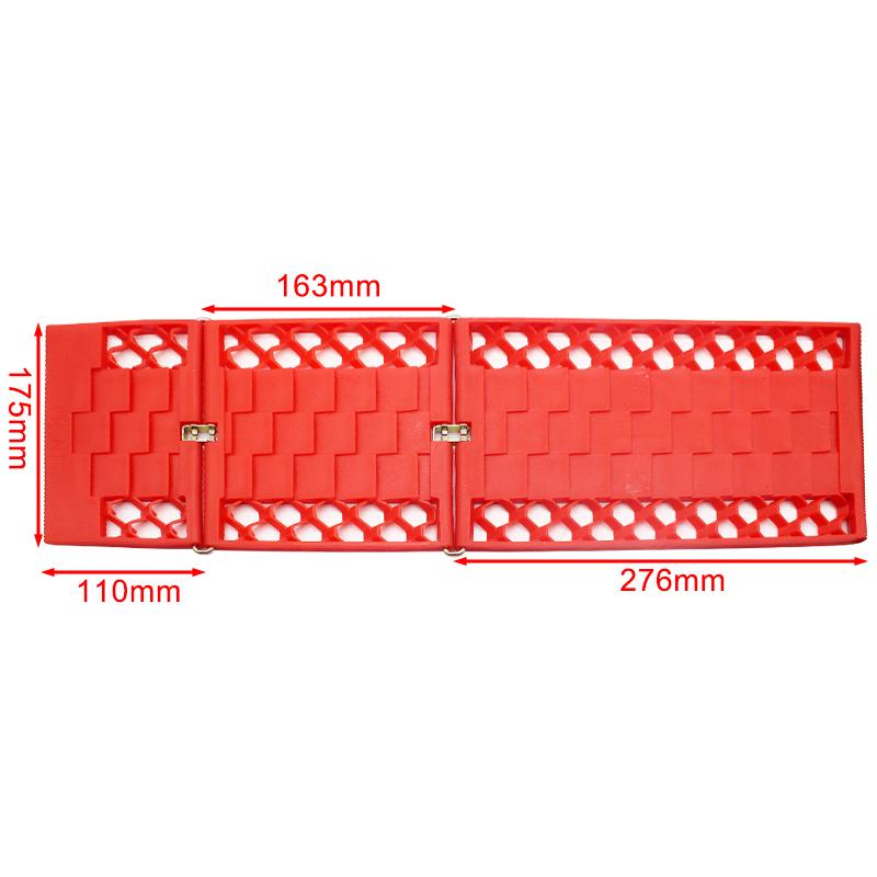 2PCS Portable Foldable Car Escape Mat Non-Slip Pad Fit All-Weather Auto Traction Mat Tire Grip Aid Ideal for Snow Ice Mud