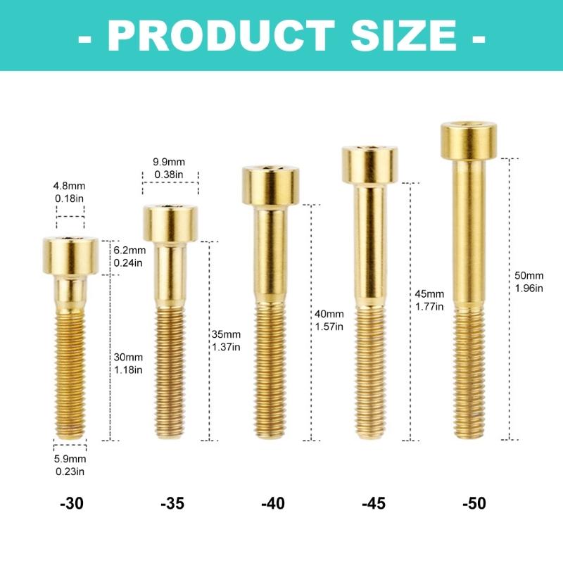 2Pcs Light Weight Metal Alloy Cycling Stem Cover Screws Bicycles Headset Bolt Socket Cap Head Bolts Screw Enduring