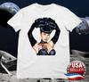 Bettie Page Art Herren T-Shirt Weiß Kurzarm Alle Größen S bis 5XL 1F166 Unisex T-Shirt