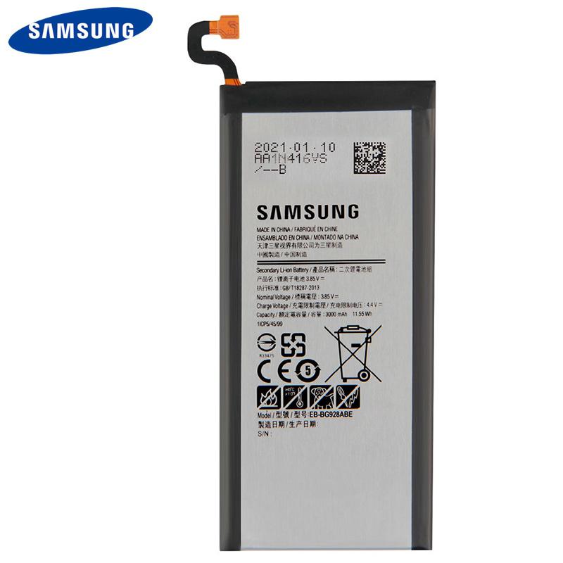 Originální baterie EB-BG928ABE pro Samsung GALAXY S6 edge Plus G928P G928F G928V G9280 G9287 EB-BG928ABA 3000mAh