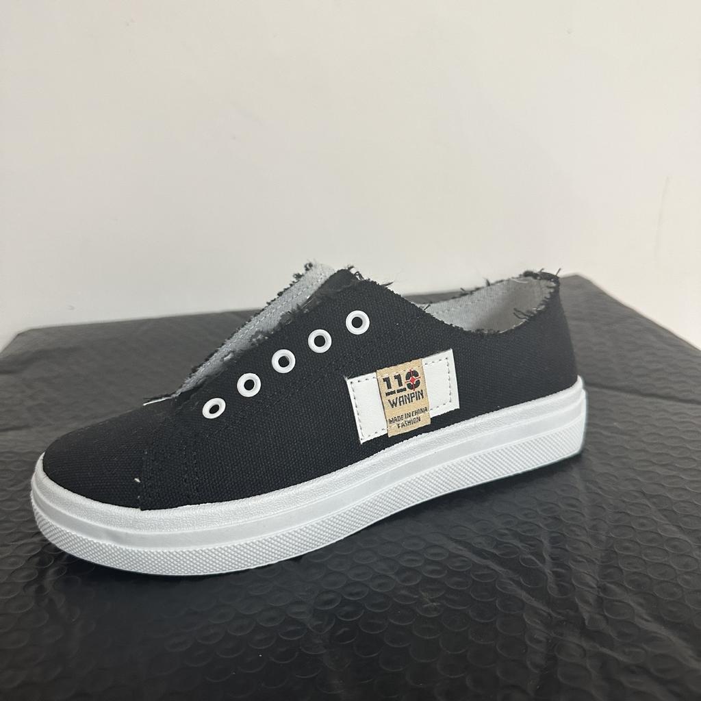 Canvas shoes children's autumn 2024 new women's shoes spring white shoes student sports flat shoes board shoes