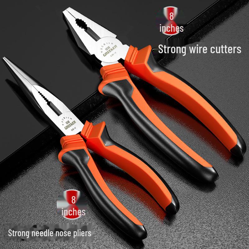 Green Forest 8-Inch Multi-Function Wire Cutters & Pliers – Industrial-Grade Hand Tool for Electricians