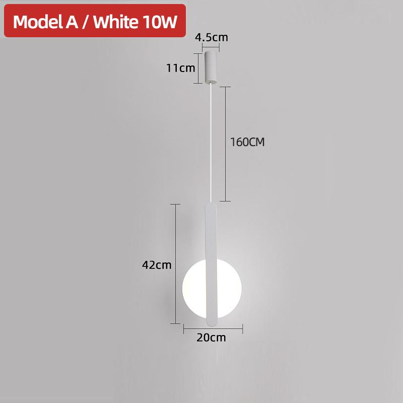 Modern Acrylic LED Pendant Lights Black White Restaurant Bedside Moon LED Pendant Light Suspension Ceiling Hanging Lamp