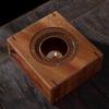 Walnut Wooden Teapot Warmer: Chinese Style Candle-Heated Tea Brewing Stove