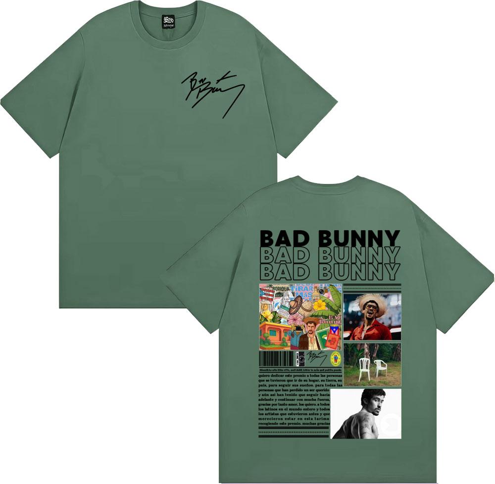 Bad Bunny DTMF Debi Tirar Mas Fotos 2026 Album Cover Tshirt Unisexs Clothing Fashion High Street T Shirts Unisex Summer Tops T Shirt