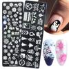 Winter Snowflake Nail Art Template Image Paint Polish Stencil Stainless Steel Nail Stamping Plate