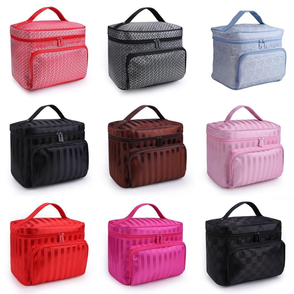 Foldable Travel Makeup Bag With Versatile Storage For Cosmetics And Toiletry Items