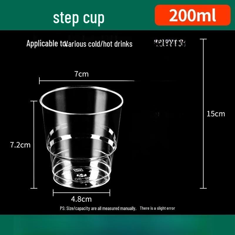 Disposable 200ml Stepped Plastic Airline Water Cups