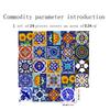 24 pezzi di adesivi per piastrelle modello retrò autoadesivi fai da te adesivi murali per scale decorazione della casa per cucina bagno