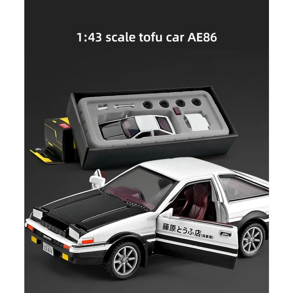 1/43 Initial D AE86 Zonda DIY Detachable Assembly Alloy Diecasts & Toy Vehicles Car Model Miniature Scale Model Car for Children