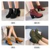 Women's Ankle Boots Free Shipping 2024 Autumn Fashion Elegant Faux Suede Elegant Concise Solid Colors Warm Casual Shoes Ladies