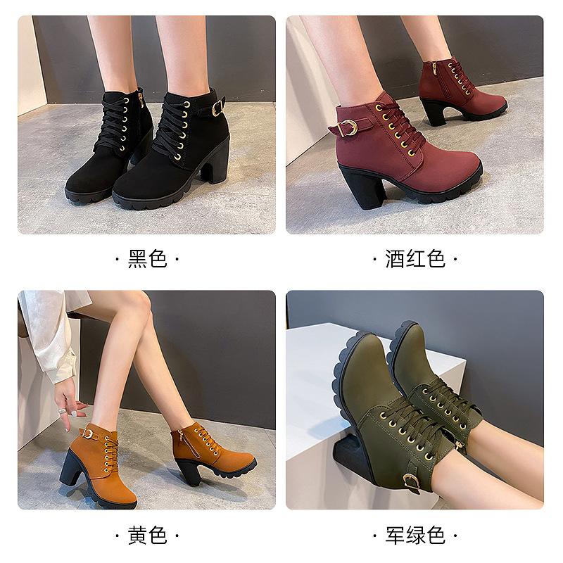 Women's Ankle Boots Free Shipping 2024 Autumn Fashion Elegant Faux Suede Elegant Concise Solid Colors Warm Casual Shoes Ladies