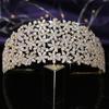 Crown Headband Flowers Design Temperament Women Wedding Bridal Hair Accessories Party Tiaras and Crowns Zircon BC5460 Corona