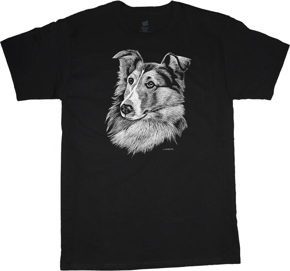 Shetland Sheepdog T-shirt Dog Breed Sheltie Face Tee Men s Dog Person M