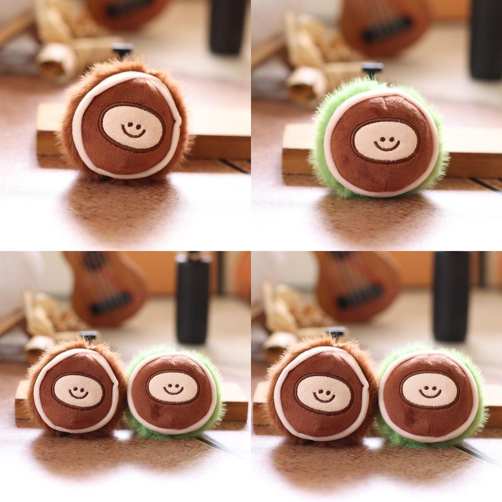 Chestnut Plush Doll Keychain Pp Cotton Stuffed Animal Bag Charm Gift For Kids Teens