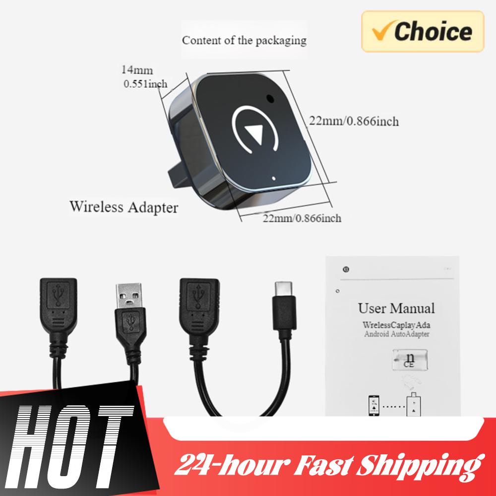 Wireless CarPlay/Andriod Auto 2 in 1 AI Smart Box Car Intelligent Wireless CarPlay Adapter Carplay AI Box Plug & Play Auto Box