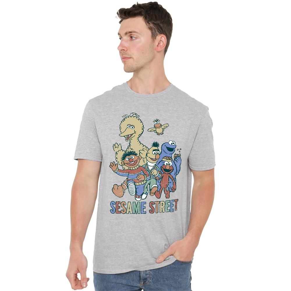 Sesame Street Colorful Group T-Shirt S-5XL Athletic Heather M