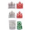 3D Castle Candle Mould Ornament Handmade Castings Molds Ancient Castle Silicone Molds Plasters Molds Craft Supplies