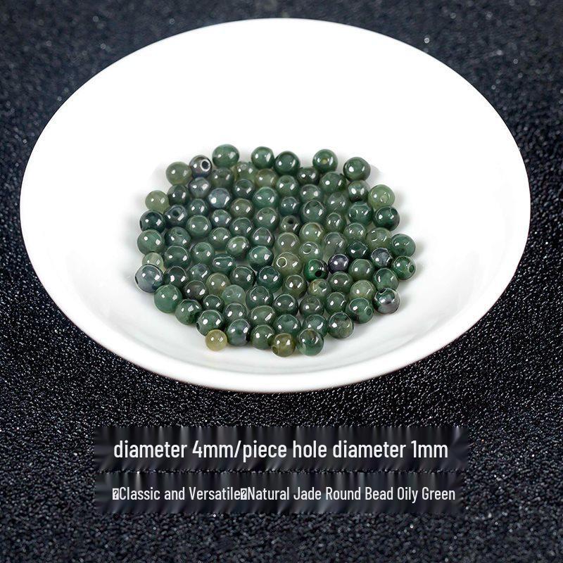 Green Jade Chalcedony Beads for DIY Bracelets - Natural Icy Loose Stone Beads