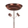 Iron Bird Bath for Outdoor 5 Prongs Base Stake Weatherproof Multifunctional Feeder Bowl Garden