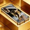 Coque de téléphone en verre plaqué chat adaptée pour Samsung Galaxy S26 S25 S24 S23 S22 S20 FE/Ultra/Plus protection anti-chute aux quatre coins