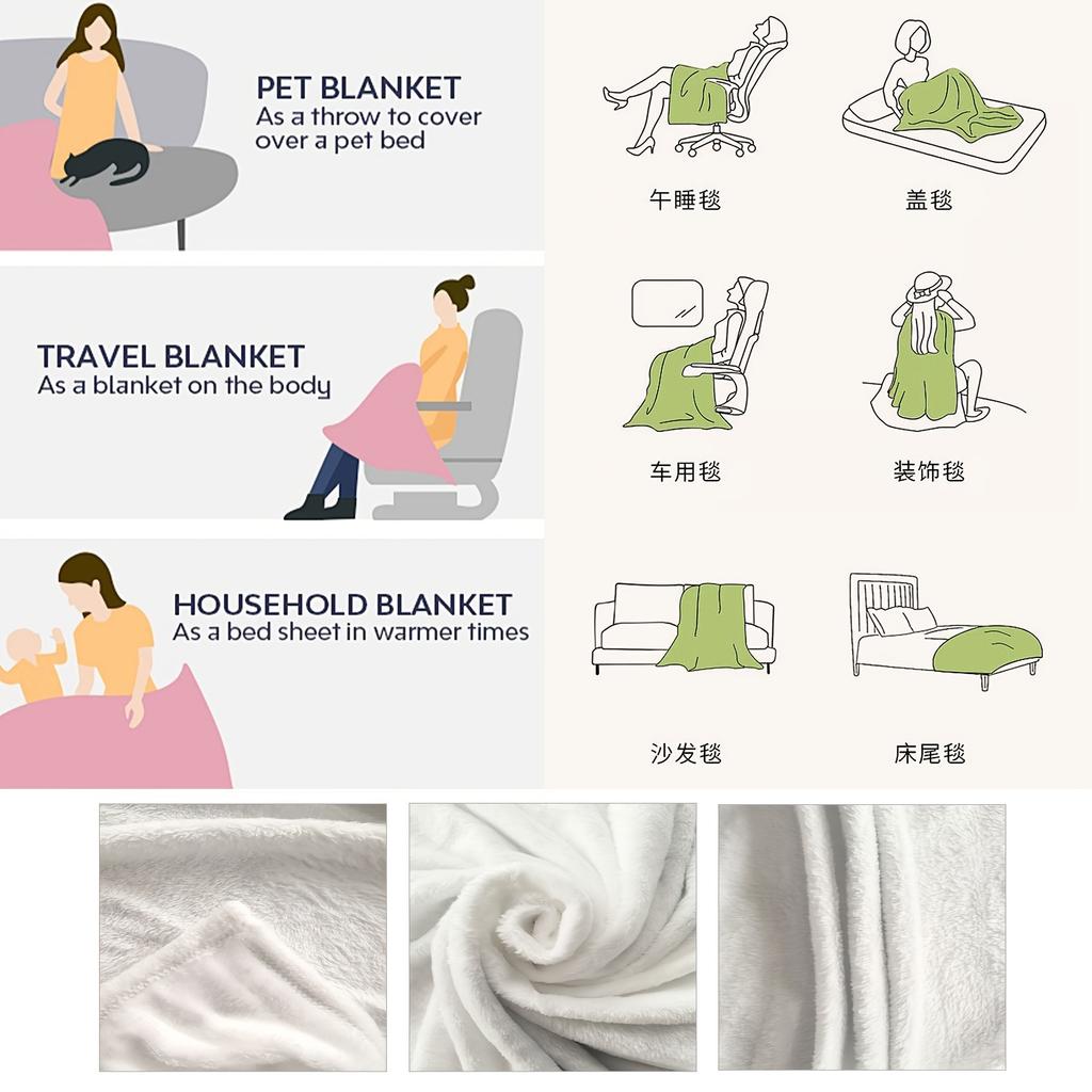 Brightly colored peacock feathers Flannel printed blanket suitable for all seasons suitable for living room office sofa travel